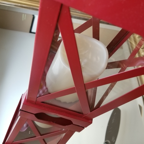 ❗Red Light Up 13” Holiday Lantern w/ Flameless Candle❗ - Picture 3 of 4
